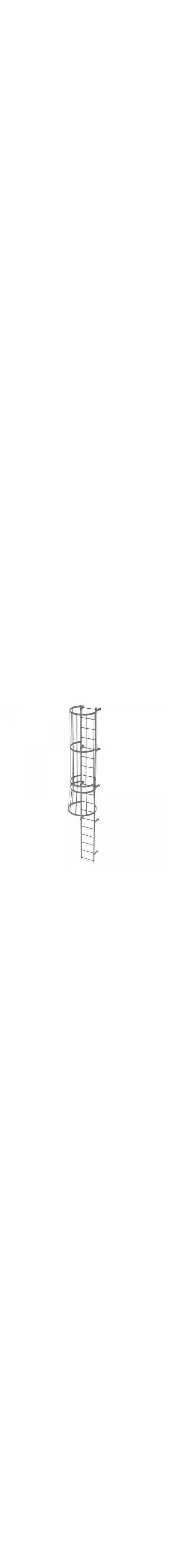 17Ft Steel Fixed Ladder with Safety Cage - WLFC1118