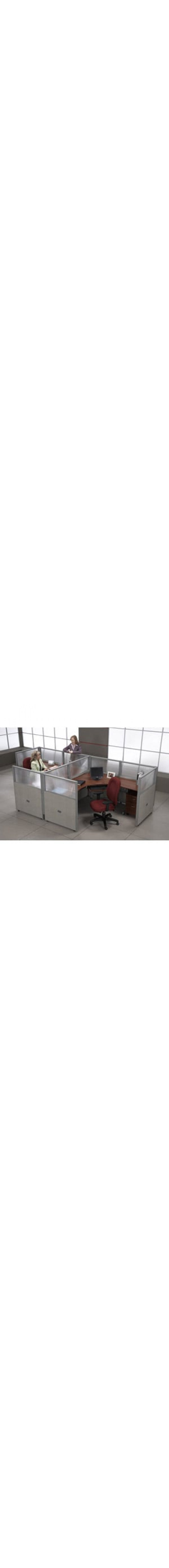 2 Workstation Unit 1 by 2 Configuration 47 Panel Height 72 Desk Size