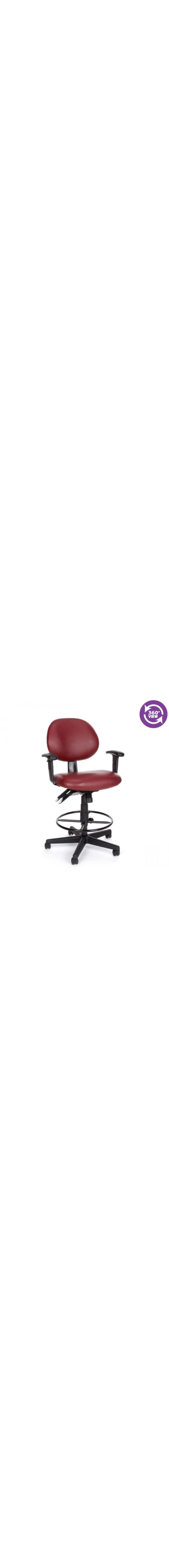 24 Hour Anti-Microbial/Anti-Bacterial Vinyl Computer Task Chair w/Arms, Drafting Kit
