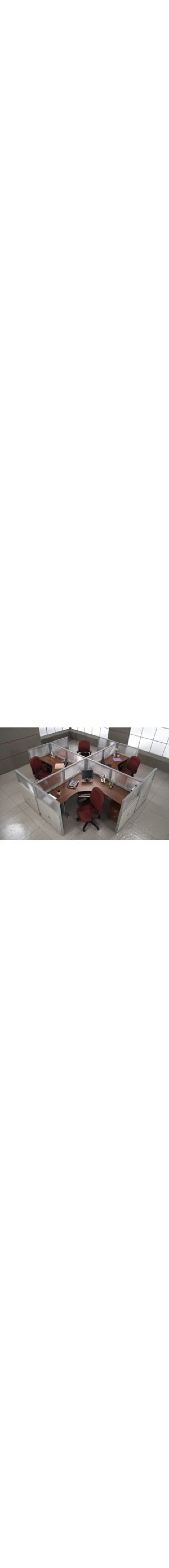 4 Workstation Units 2 by 2 Configuration