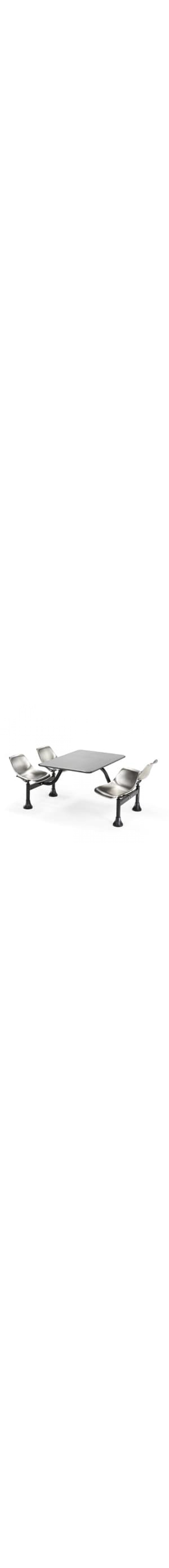Cluster Table with Stainless Steel Top and Chairs 30x48
