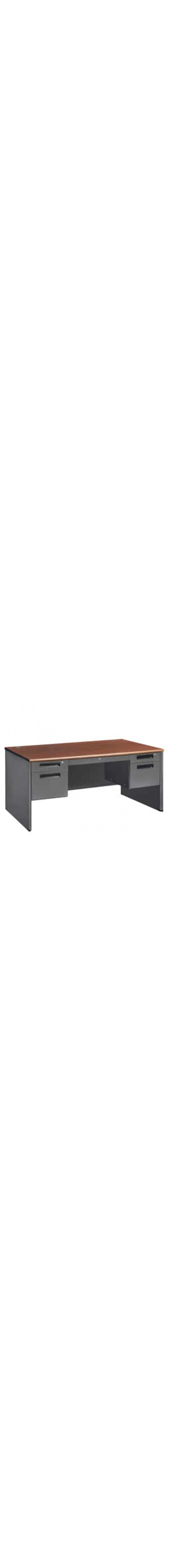 Executive Series Double Pedestal Panel End Desk 29.50 by 57.25