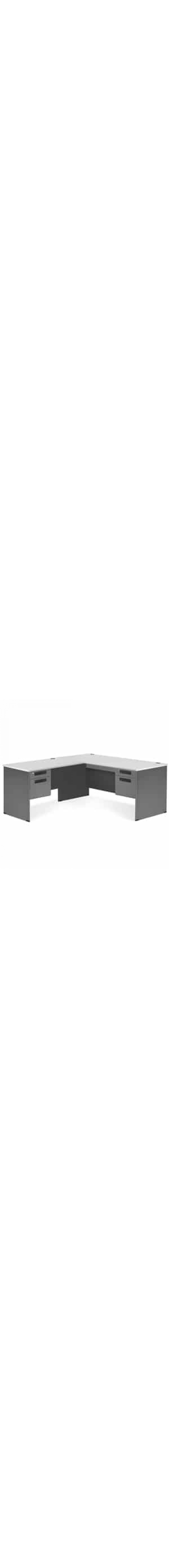 Executive Series L-Shaped Panel End Desk with Left Pedestal Return