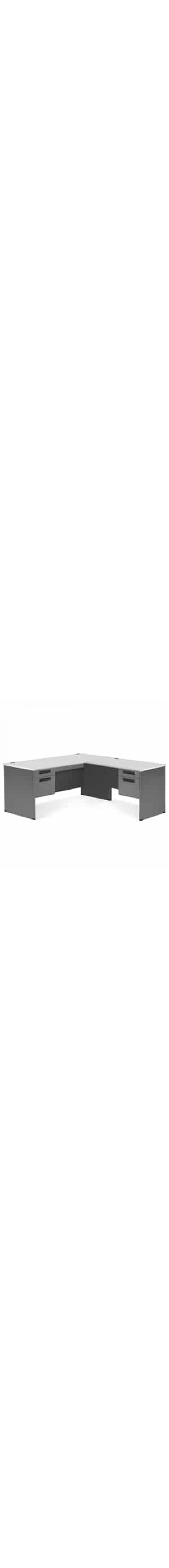 Executive Series L-Shaped Panel End Desk with Right Pedestal Return