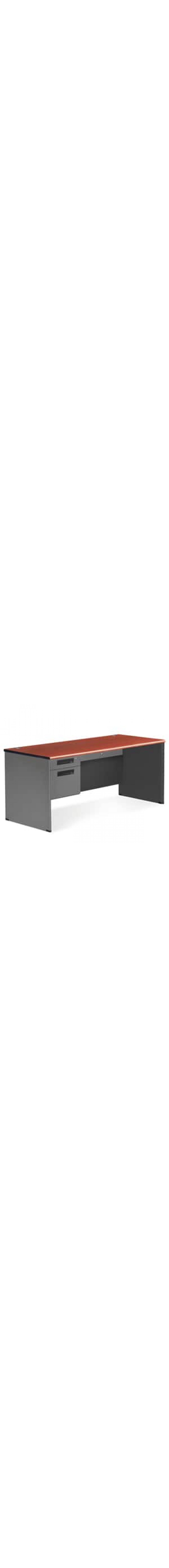 Executive Series Single Pedestal Panel End Desk 29.25 by 67