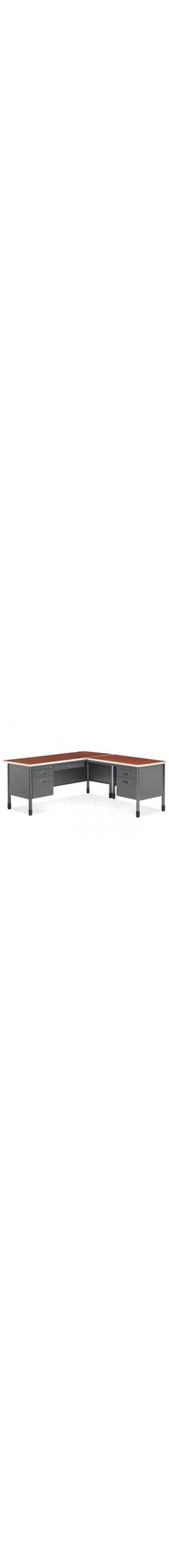 Mesa Series L-Shaped Desk with Right Pedestal Return