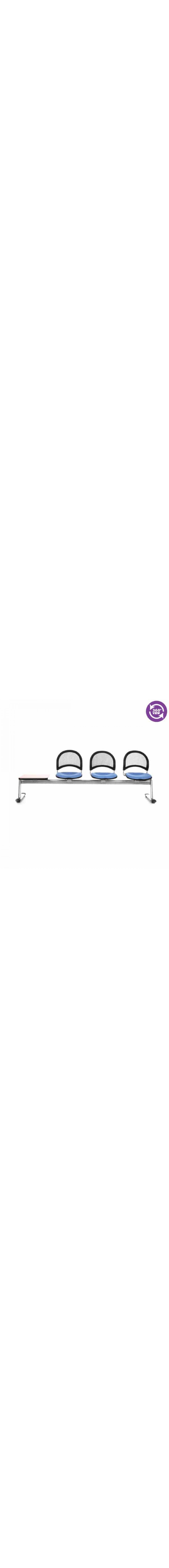 Moon 4-Unit Beam Seating with 3 Seats & 1 Table