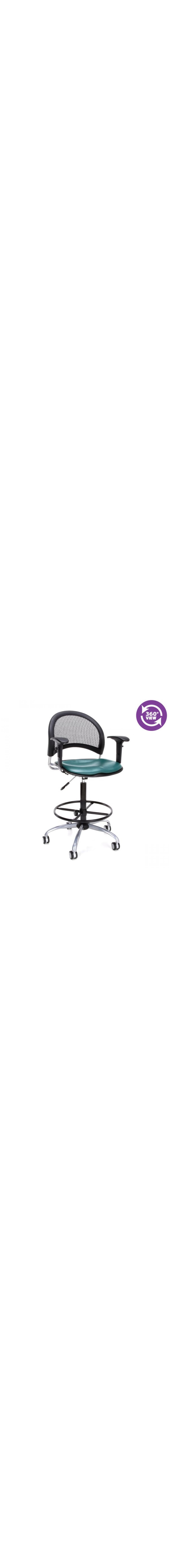 Moon Swivel Vinyl Chair with Arms and Drafting Kit