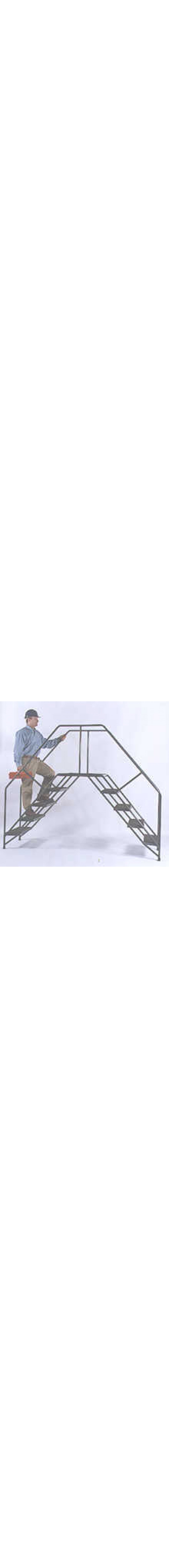 Portable Crossover Ladder with Slopped Stairway