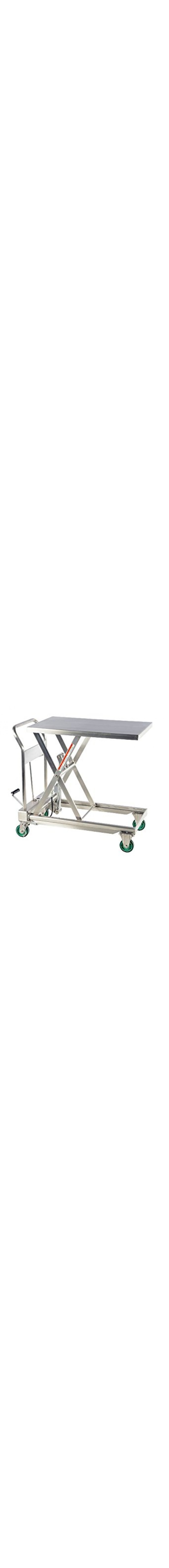 Push Around Stainless Steel Scissor Lift Tables