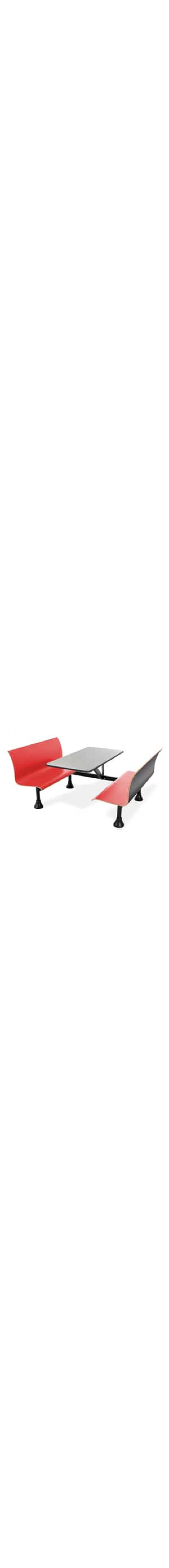 Retro Bench with Stainless Steel 30" x 48" Table Top and Middle Frame