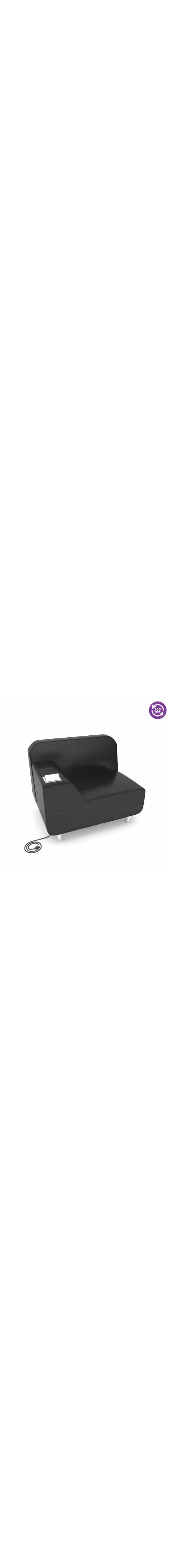 Serenity Series Right Arm Lounge Chair with Electrical Outlet