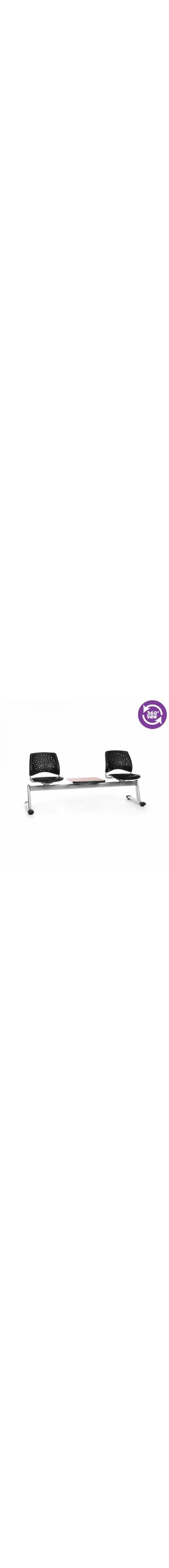 Stars 3-Unit Beam Seating with 2 Plastic Seats & 1 Table