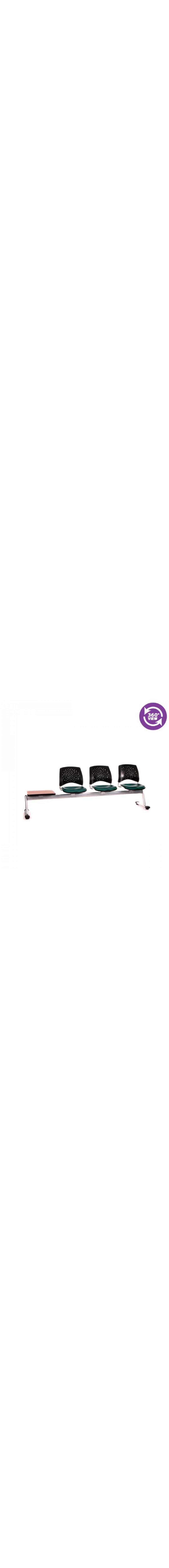 Stars 4-Unit Beam Seating with 3 Vinyl Seats & 1 Table