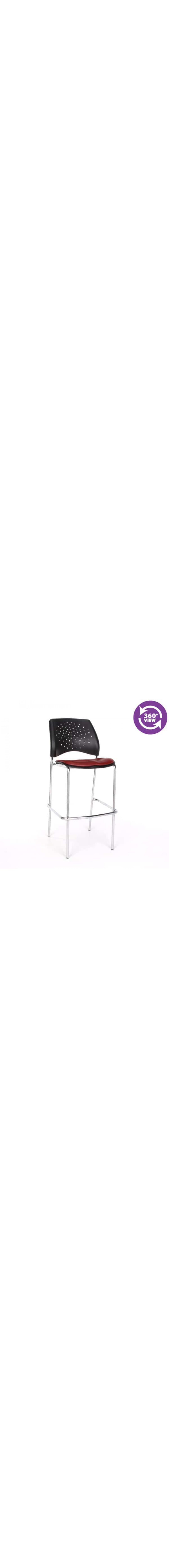 Stars Cafe Height Vinyl Chrome Chair