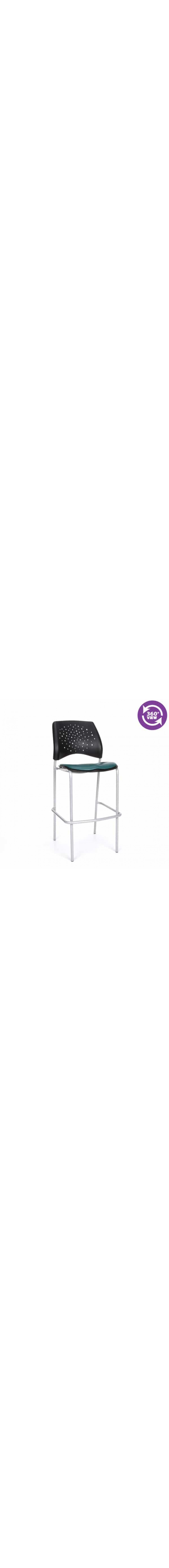 Stars Cafe Height Vinyl Silver Chair