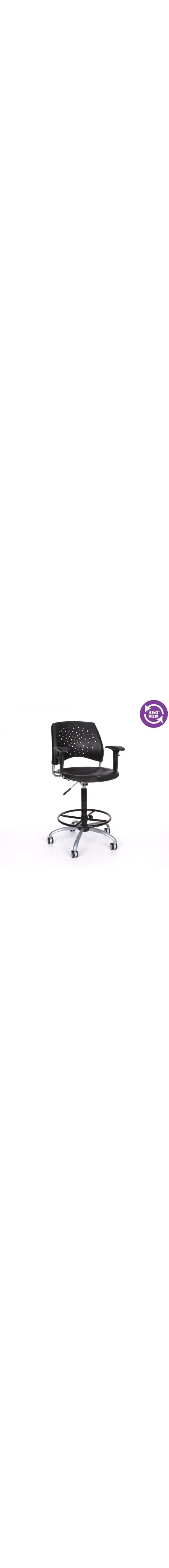 Stars Swivel Plastic Chair with Arms and Drafting Kit
