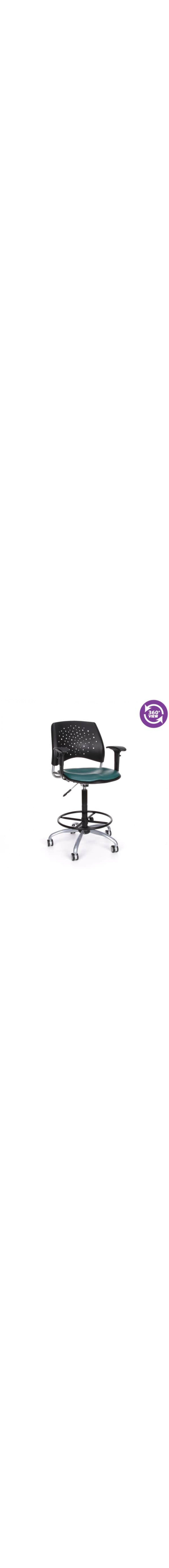 Stars Swivel Vinyl Chair with Arms and Drafting Kit