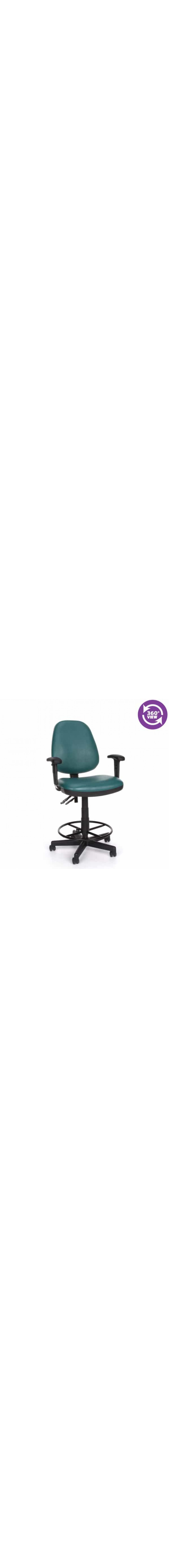 Straton Series Vinyl Task Chair with Arms and Drafting Kit