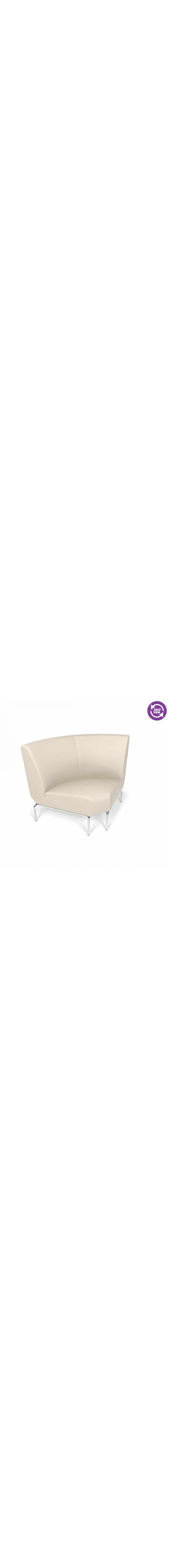 Triumph Series Armless 90 Degree Lounge Chair with Vinyl Seat and Chrome Frame